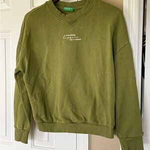 United Colors Of Benetton Crewneck Sweatshirt Women’s Size Large Made In Italy